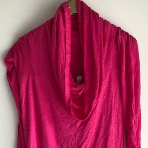 Cowl neck long sleeve shirt